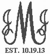 Image result for Cross Stitch Monogram