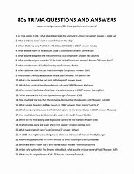 Image result for Printable Decade Trivia