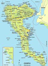 Image result for Map of North East Corfu