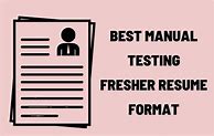 Image result for Manual Tester CV Sample