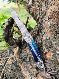 Image result for Damascus Pocket Knives