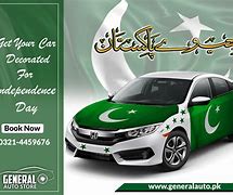 Image result for Pakistan Flag Car