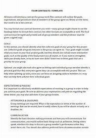 Image result for Sample Team Contract Template