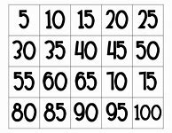 Image result for 100 Chart Counting By 5S