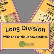 Image result for Long Division No Remainders