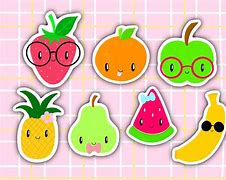 Image result for Kawaii Fruit Stickers