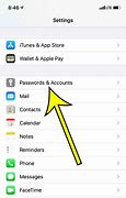 Image result for iPhone Settings Accounts and Passwords