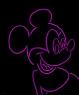Image result for Neon Colored Mickey Mouse