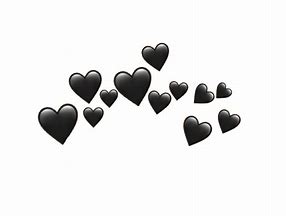 Image result for black hearts emojis