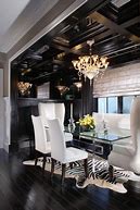 Image result for Black and White Dining Room Set