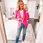 Image result for Pink Blazer with Brass Buttons