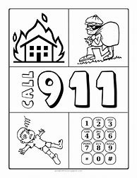Image result for 911 Phone Coloring Page