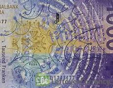 Image result for Swiss Franc 1000 Note