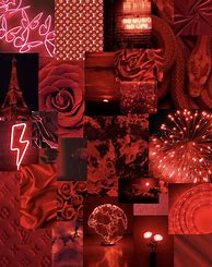 Image result for Collage Aesthetic Red Desktop
