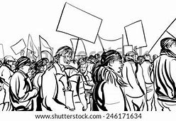 Image result for People Protesting Clip Art