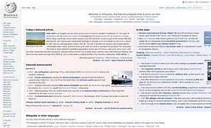 Image result for Wikipedia Main Page Search