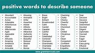 Image result for 100% Positive Words Describe Someone
