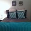 Image result for Teal Accent Wall Bedroom Ideas