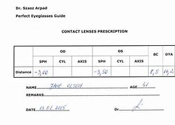 Image result for Contact Lenses Prescription