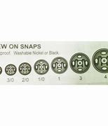 Image result for Largest Size for Sew-On Snaps