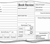 Image result for 1st Grade Book Review Template