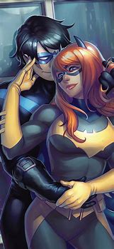 Image result for Nightwing and Batgirl Art
