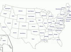 Image result for Map of USA without State Names