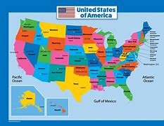 Image result for Colored Map of the United States