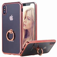 Image result for iPhone X Rose Gold in Clear Phone Case