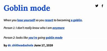 Image result for Oxford dictionary goblin mode