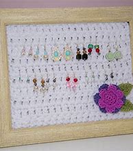 Image result for Crochet Earring Holder Pattern
