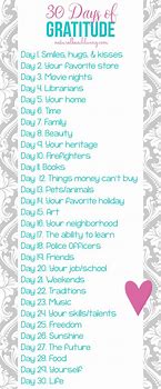 Image result for 30-Day Gratitude Printable