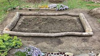 Image result for Log Raised Garden Bed