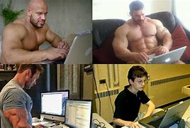 Image result for Jacked Guy Typing On Computer Meme
