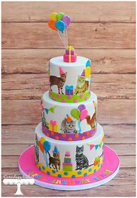 Image result for Cute Cat Birthday Cakes