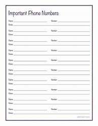 Image result for Phone Number Card Print Out Template