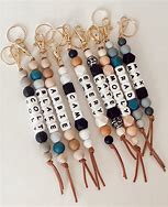 Image result for Blue Beaded Keychain