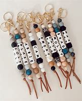 Image result for Personalized Beaded Keychain