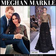 Image result for Meghan Markle Black Dress Engagement