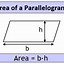 Image result for Parallelogram with Dimensions