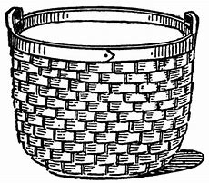 Image result for Wicker Basket Clip Art Black and White
