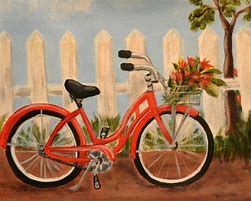 Image result for Red Bicycle Painting