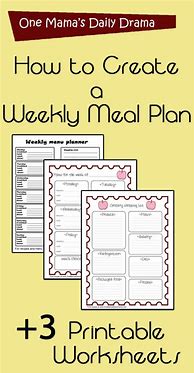 Image result for Weekly Meal Planner Sheets Printable