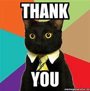 Image result for Thank You Meme Business Cat