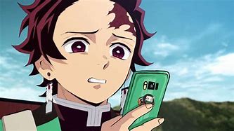 Image result for Anime Looking at Phone Meme