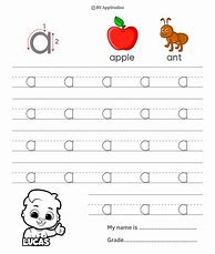 Image result for Tracing for Small Letter AA