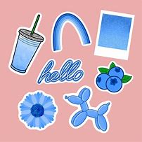 Image result for Blue Aesthetic Stickers