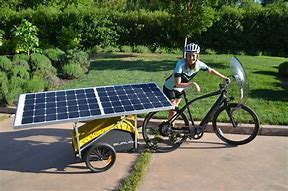 Image result for Solar Panel Bike Trailer