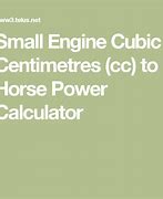 Image result for Cubic Centimeters to Horsepower Chart