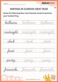 Image result for Year in Cursive